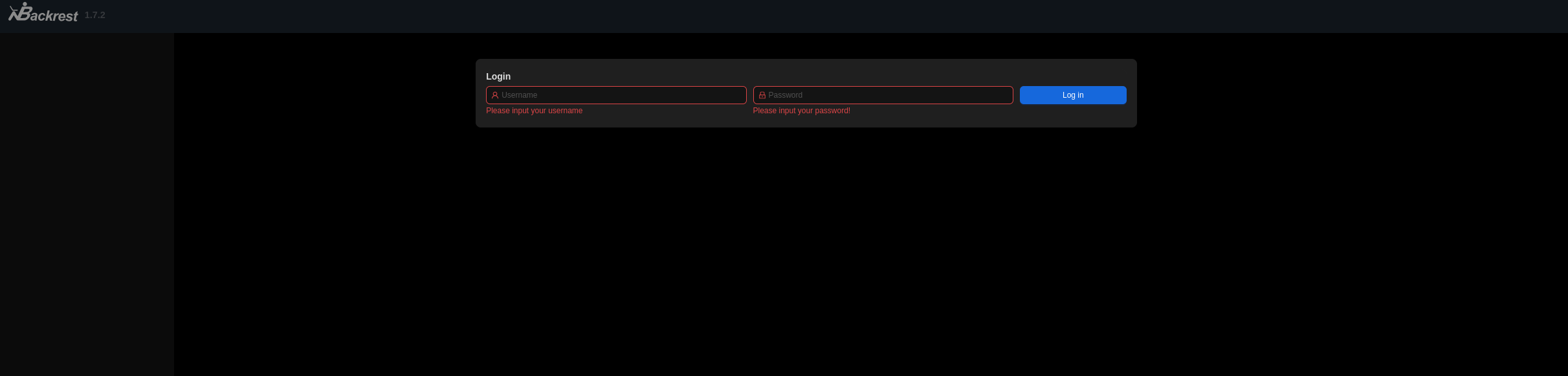 Internal backrest service login